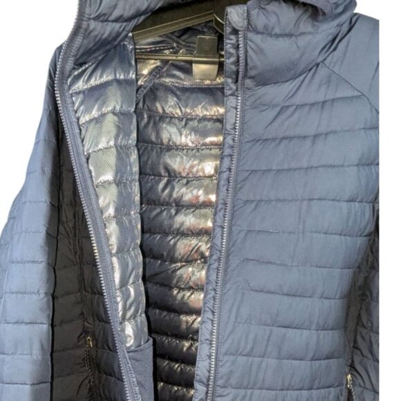 Columbia Hooded Puffer Jacket Women's 3X White Out Omni-Heat Mid Length - Picture 6 of 11